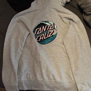 Santa Cruz Grey Hoodie Size M